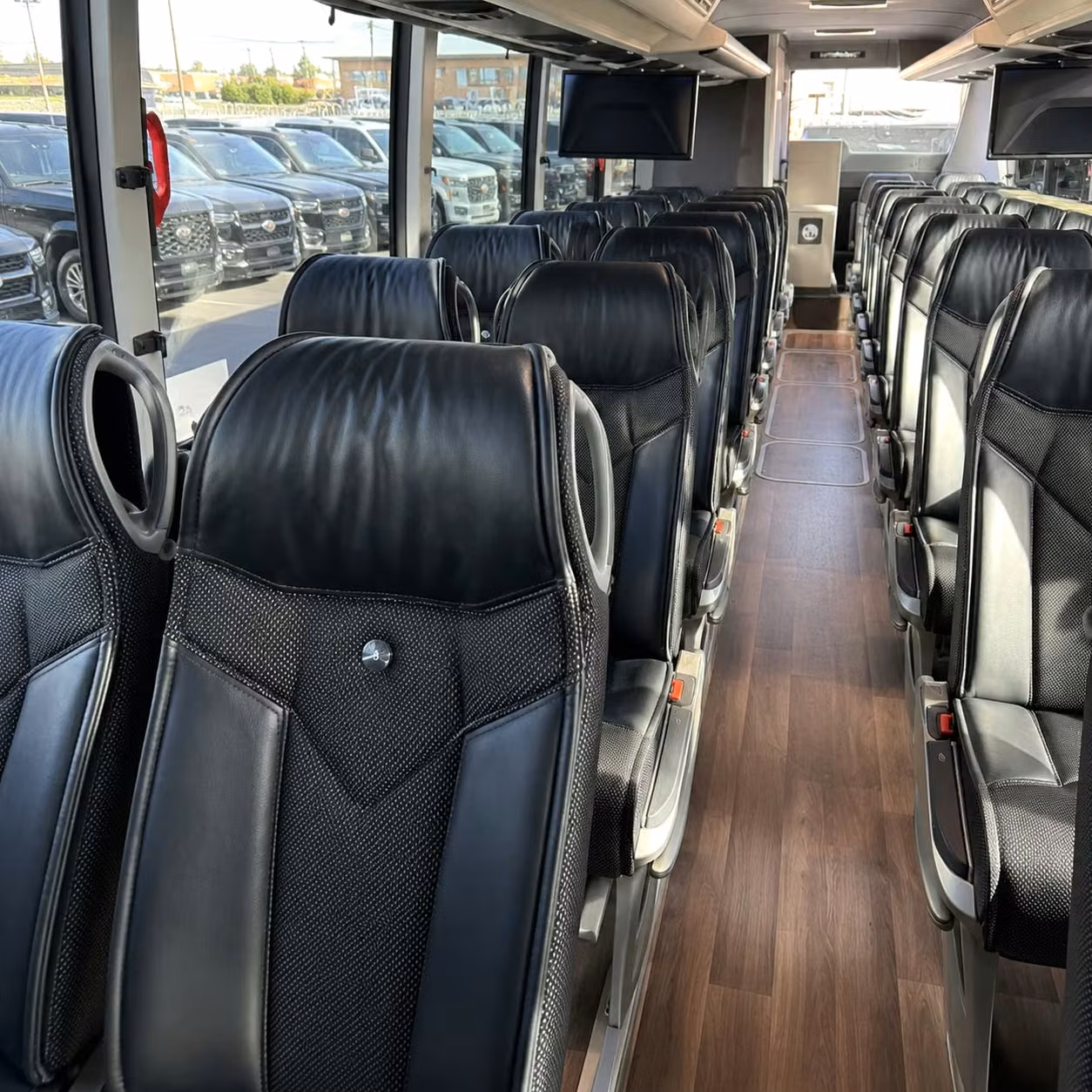 buckeye charter bus rental interior