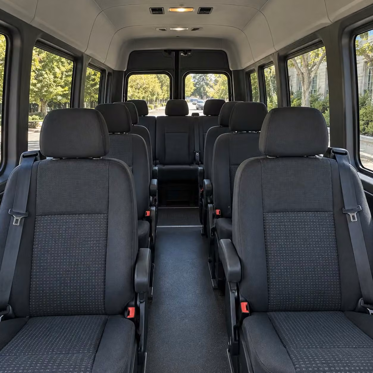 sprinter van with driver inside